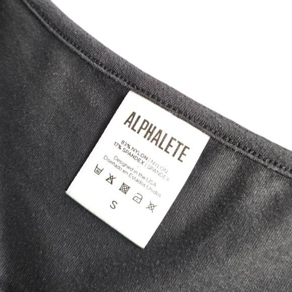 Alphalete Womens Crop T-Shirt, Wrap Around, Tie Waist, Black, Athletic, Sz Small - Picture 7 of 7